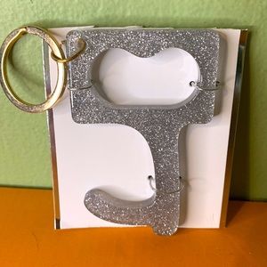Glittery resin No touch key ring
